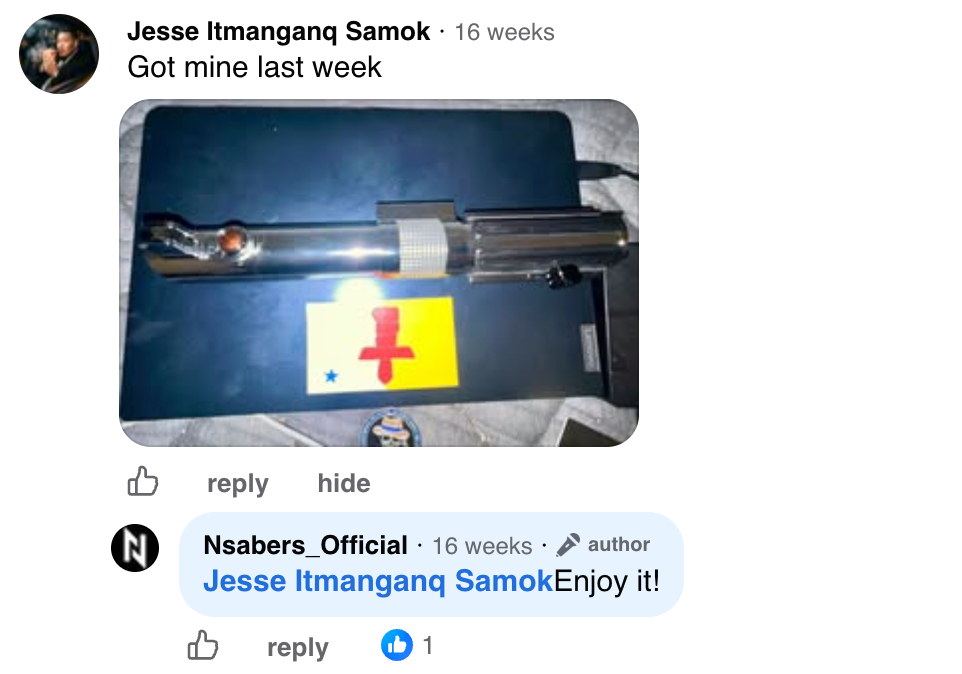 Facebook comment from Jesse Itmangang Samok with NSABERS reply