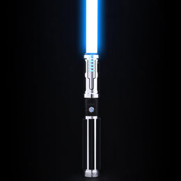 Nightpulse black and silver saber with electric blue accents